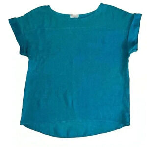 100% linen pull on top cap sleeves made in Italy size medium